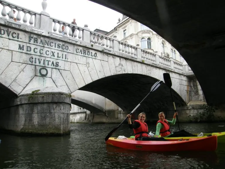 kayak sul fiume ljubljanica